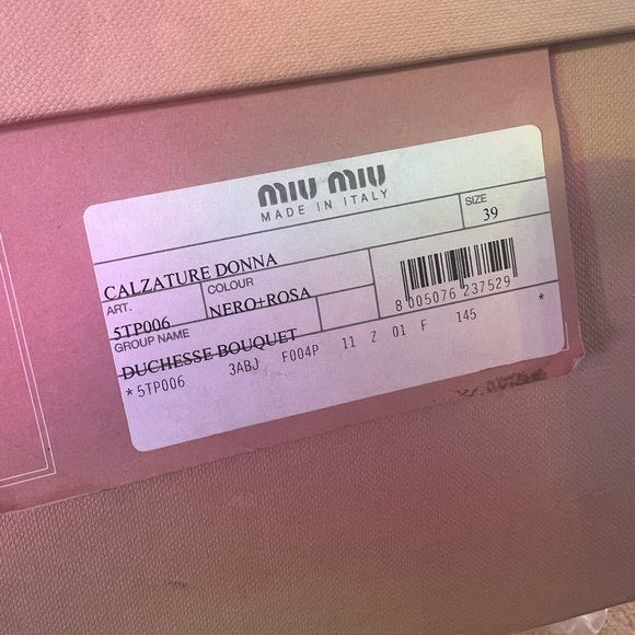 Miu Miu Daisy Floral Platform Heels 39 - Picture 6 of 6